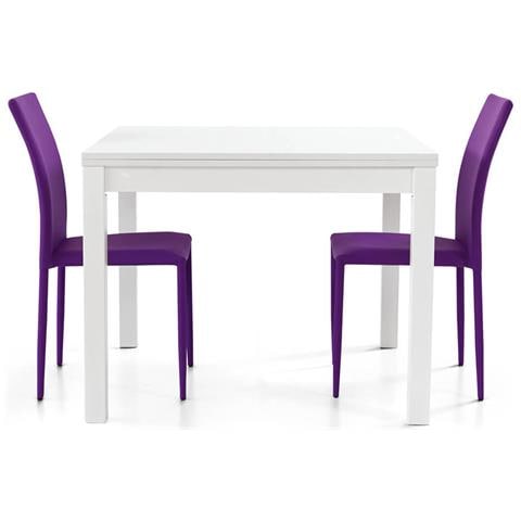 Garrett - Tavolo Da Pranzo Moderno Allungabile A Libro Frassinato 100 X 100/200 - Foto 2