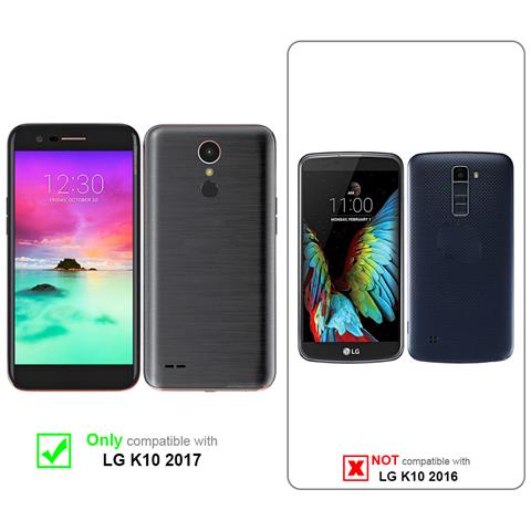 Catena Di Telefoni Cellulari Compatibile Con Lg K10 2017 In Nero Argento - Coperchio Protettivo In Silicone Con Anelli D'oro, Cinturino In Corda E Custodia Staccabile - Foto 10