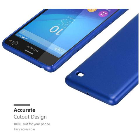 Custodia Compatibile Con Sony Xperia C4 In Blu Metallico - Coperchio Protettivo In Silicone Tpu Flessibile - Foto 8