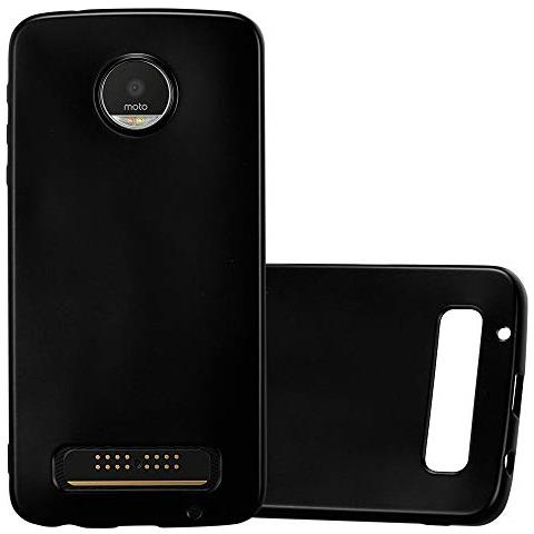 Custodia Compatibile Con Motorola Moto Z Play In Nero Metallico - Coperchio Protettivo In Silicone Tpu Flessibile - Foto 1