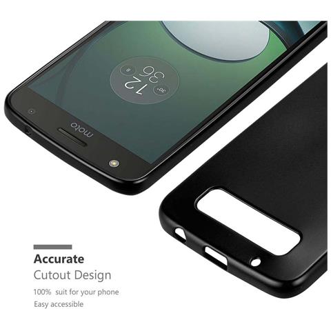 Custodia Compatibile Con Motorola Moto Z Play In Nero Metallico - Coperchio Protettivo In Silicone Tpu Flessibile - Foto 8