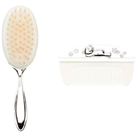 Widdop Bingham - Cg309 C - Nascita Battesimo Gift Set Spazzola E Pettine In Argento Placcato - 162 X 82 X 56 Centimetri - Foto 1