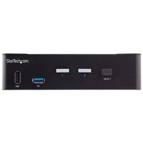 Switch HDMI a 2 porte - Monitor singolo 4K 60Hz Ultra HD HDR - Switch KVM HDMI 2.0 per PC con 2 porte USB 3.0 Hub (5Gbps) e 4x USB 2.0 HID, Audio - Commutazione con tasti rapidi - Conforme allo standard TAA - Foto 2