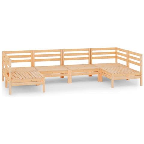 Set Salotto da Giardino 6 pz in Legno Massello di Pino - Foto 1