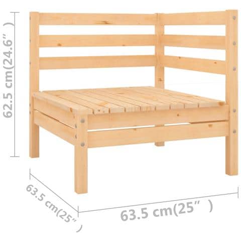 Set Salotto da Giardino 6 pz in Legno Massello di Pino - Foto 5