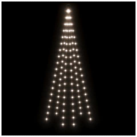 Albero di Natale Pennone Bianco Freddo 108 LED 180 cm - Foto 10