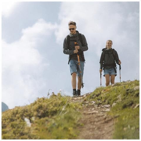Bastone Da Trekking Ultraleggero A 5 Sezioni 1 Paio Red - Foto 2