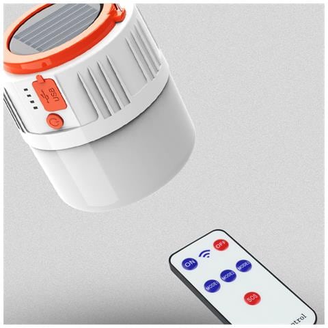 Luce Da Campeggio Solare Modalità Di Luce Multiple Controllo Vocale/telecomando 48 Led 3 Batteria - Foto 4