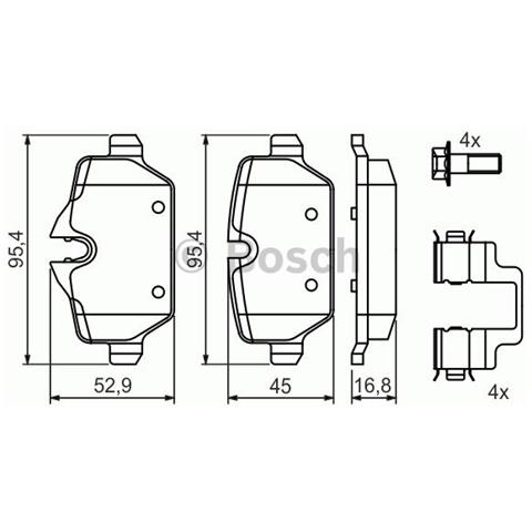 Kit Pastiglie Freno 986494269 - Foto 1