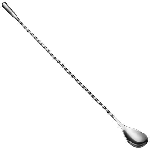 Cucchiaio Da Bar A Goccia Intrecciata Con Pomello In Metallo 31 Cm - Acciaio Inossidabile - Foto 1
