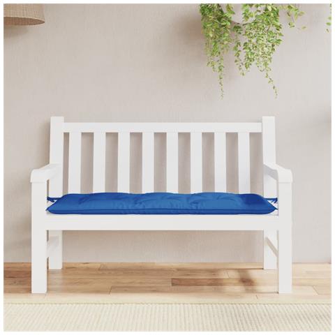 Cuscino Per Panca Blu 120x50x7 Cm In Tessuto Oxford - Foto 3