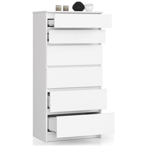 Cassettiera K60, 6 cassetti, 60x40x130 cm, Colore Bianco - Foto 2