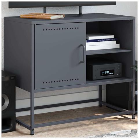 Mobile Tv Antracite 68x39x60,5 Cm In Acciaio - Foto 2