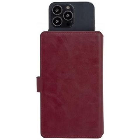 Custodia Universale Taglia Xxl Folio Wallet Con Linguetta, Rosso - Foto 2