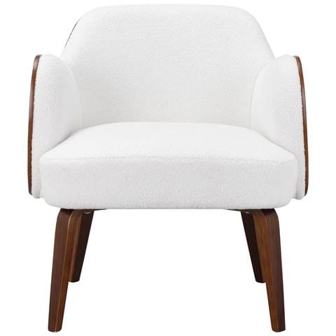 Haruko Sedia Imbottita Con Accento In Dolly Teddy Bianco Sporco - Foto 2