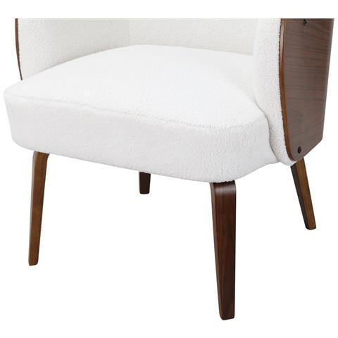 Haruko Sedia Imbottita Con Accento In Dolly Teddy Bianco Sporco - Foto 7