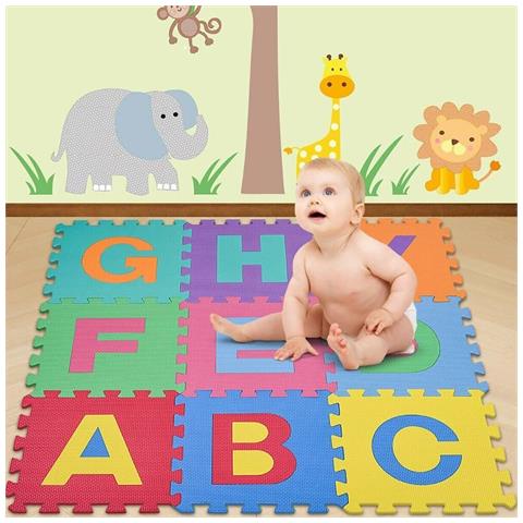 Tappetino Tappeto Puzzle Lettere Colorati Gioco Bambino 29.5x29.5cm Gomma Eva - Foto 2