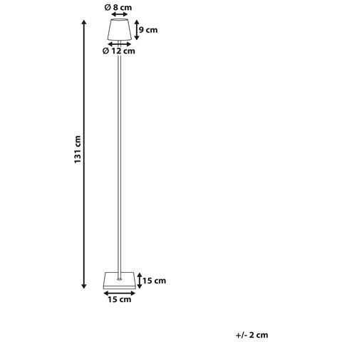 Lampada Da Terra Senza Fili A Led Gavarresa Metallo Nero - Foto 5