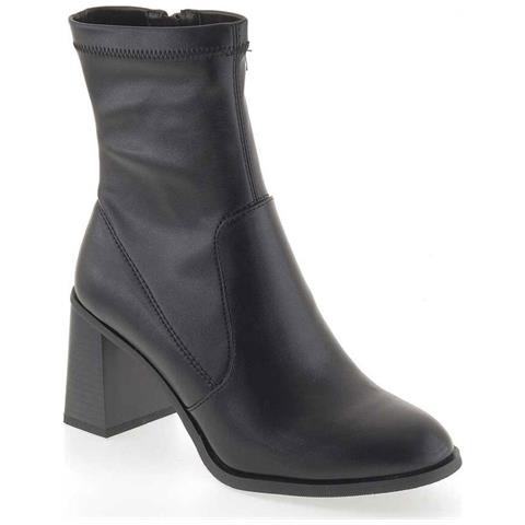 Semi-height Boots Stivaletti Pelle Sintetica Scarpe Donna Nero Eu 37, 938059/04-03 - Foto 1