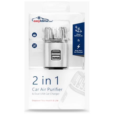 Easyklima Ionizzatore D'aria Per Auto Con Usb, Purificatore D'aria Per Condizionatore D'auto Con Caricatore Usb, Ionizza E Purifica L'aria - Foto 2