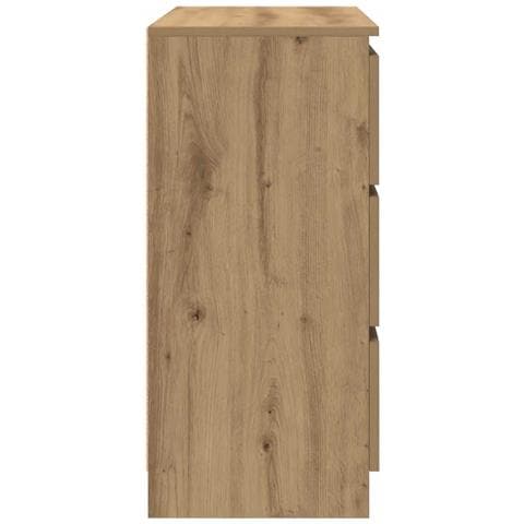 Credenza Rovere Artigianale 80x35x76 cm in Legno Multistrato - Foto 2
