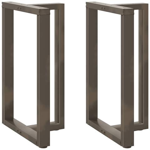 Gambe Tavolo Bar Forma T 2 Pz Naturale 60x35x(91-92)cm Acciaio - Foto 2