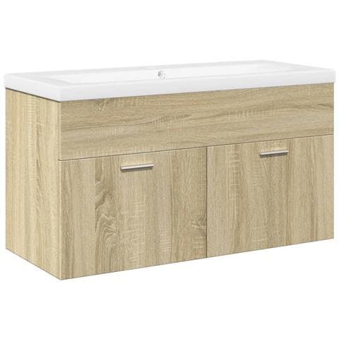 Mobile Da Bagno Con Lavabo Integrato Rovere Sonoma - Foto 2