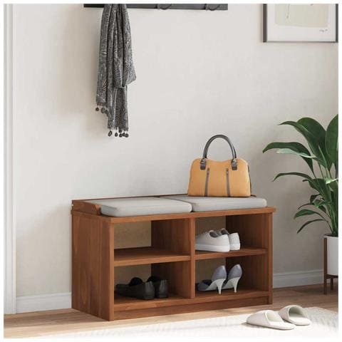 Panca Da Corridoio Sandnes 87x40x50 Cm Legno Massello Di Pino - Foto 3