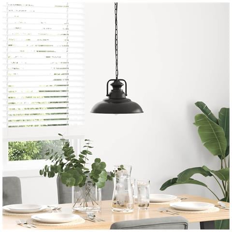Lampada A Sospensione E27 Nero 31 Cm In Metallo - Foto 3