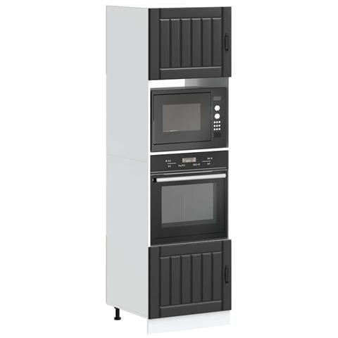 Armadi Forno 2 Pz Kalmar Neri In Legno Multistrato - Foto 1