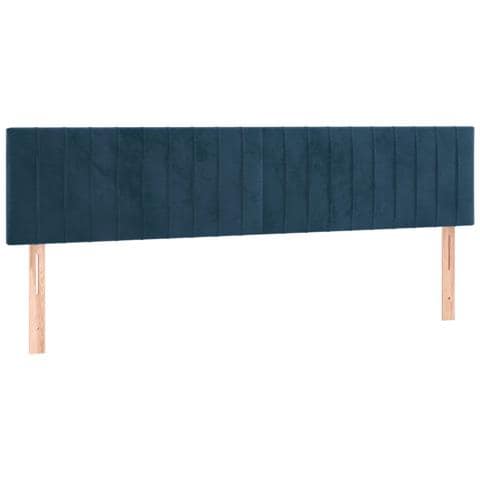 Testiera 2 Pz Blu Scuro 80x5x78/88 Cm In Velluto - Foto 2