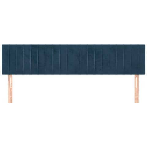 Testiera 2 Pz Blu Scuro 80x5x78/88 Cm In Velluto - Foto 3