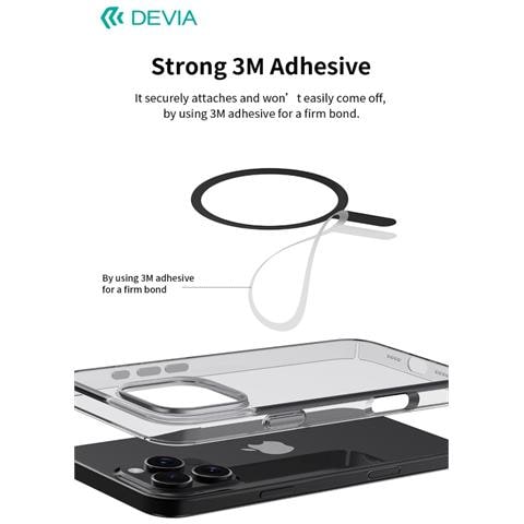 Adesivi Magnetici universali per magsafe su cover 2pz Bianco e Nero - Foto 1