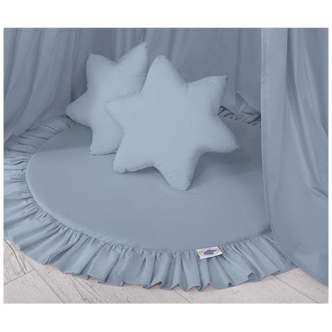 Tappeto E Baldacchino Per La Cameretta Del Bambino In Azzurro Pastello - Foto 6