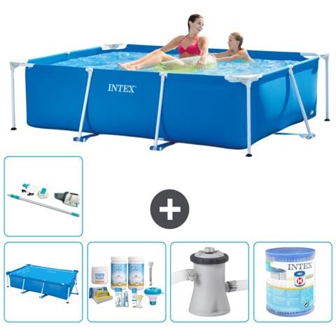 Piscina Fuori Terra - Rettangolo - 220x150x60 Cm - Blu - Include Accessori Coordinati A14 - Foto 1