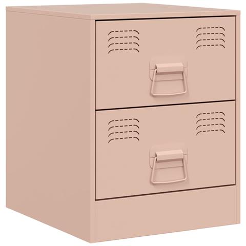 Lusso Casadino -  Comodino Rosa 34,5x39x44 Cm In Acciaio - Foto 1