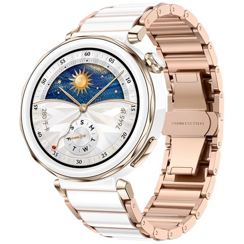 Cinturino Per Orologio Da 18 Mm In Oro Rosa Per Huawei Gt5/gt5 Pro - Foto 1