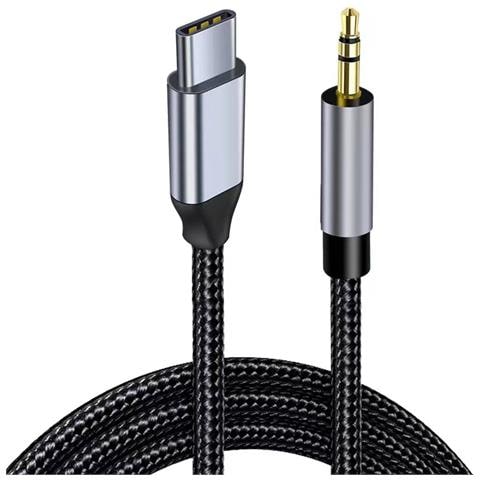 Cavo Audio: Cavo Aux Da Type-c A 3,5 Mm Per Auto E Cuffie 2 Metri - Foto 1
