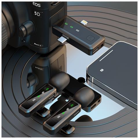 Microfono Lavalier Wireless 2.4g - Microfono A Clip Omnidirezionale Per Streaming Live E Registrazione - Foto 2