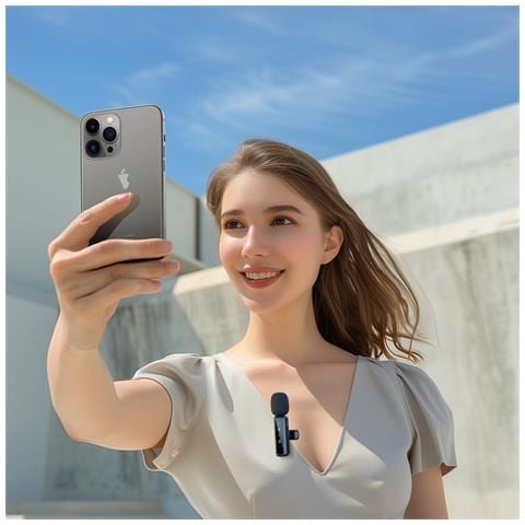 Microfono Lavalier Wireless 2.4g - Microfono A Clip Omnidirezionale Per Streaming Live E Registrazione - Foto 7