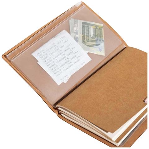 Blocco Note Motivo Mappa Del Malandrino 12x19,6 Cm Con Elastico Di Chiusura, Marrone - Foto 2