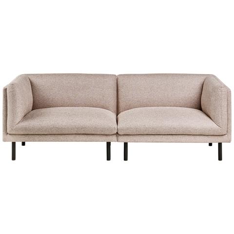 Divano 3 Posti Vorgod Tessuto Marrone Chiaro - Foto 2