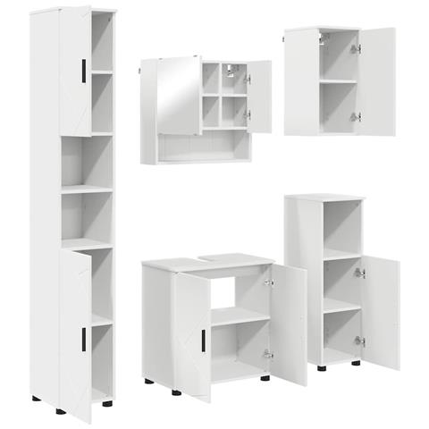 Set di mobili per il bagno 5 pcs Bianco 61 x 35 x 64 cm - Foto 1