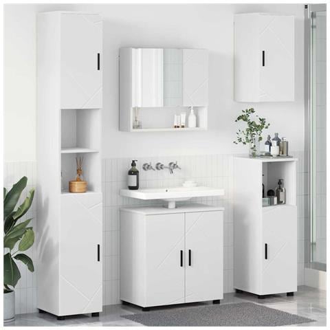 Set di mobili per il bagno 5 pcs Bianco 61 x 35 x 64 cm - Foto 2