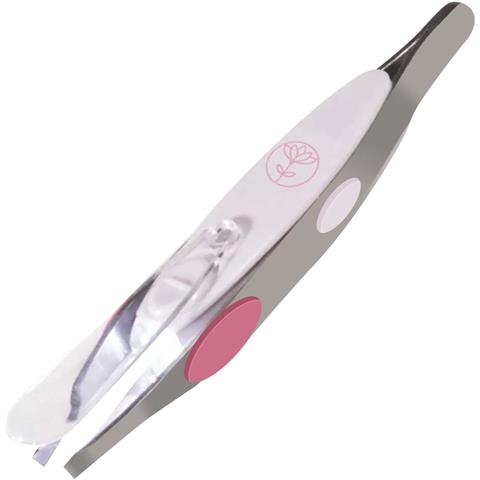 Pinzetta Led In Acciaio Inossidabile Con Lente Ingrandente E Batterie Incluse, Grigio - Foto 1