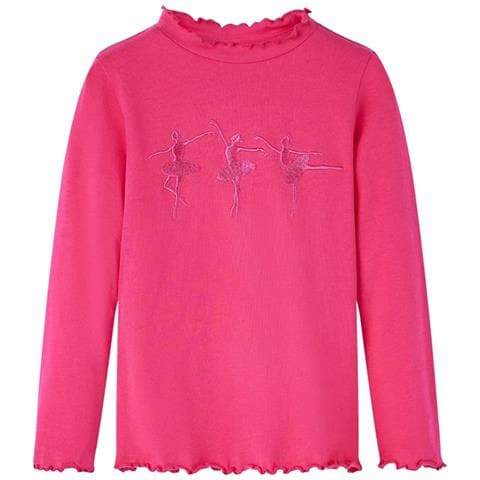 Maglietta da Bambina a Maniche Lunghe Fucsia 116 - Foto 1