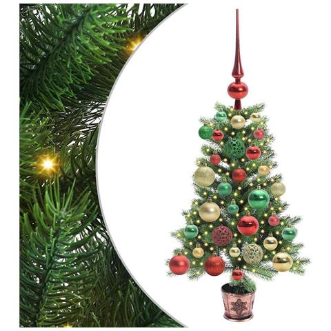 Albero di Natale con 150 LED con supporto Verde 65 cm PE - Foto 1