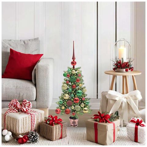 Albero di Natale con 150 LED con supporto Verde 65 cm PE - Foto 2