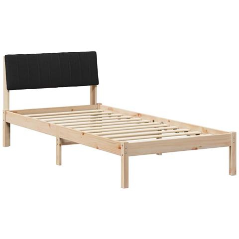 Struttura del Letto con testiera Marrone e nero 90 x 200 cm - Foto 1