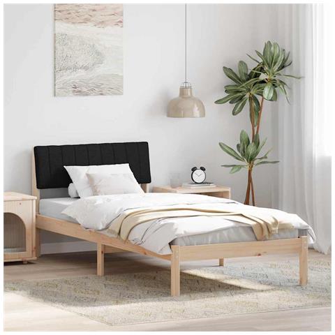 Struttura del Letto con testiera Marrone e nero 90 x 200 cm - Foto 2